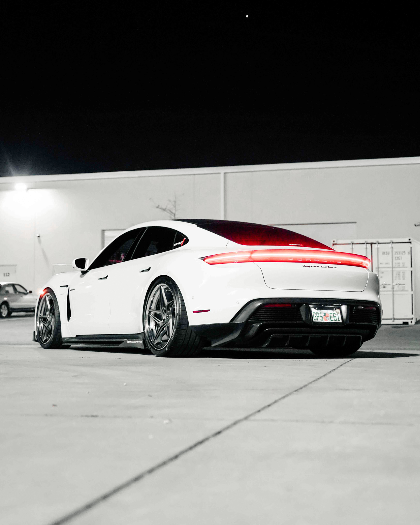 White Porsche Taycan